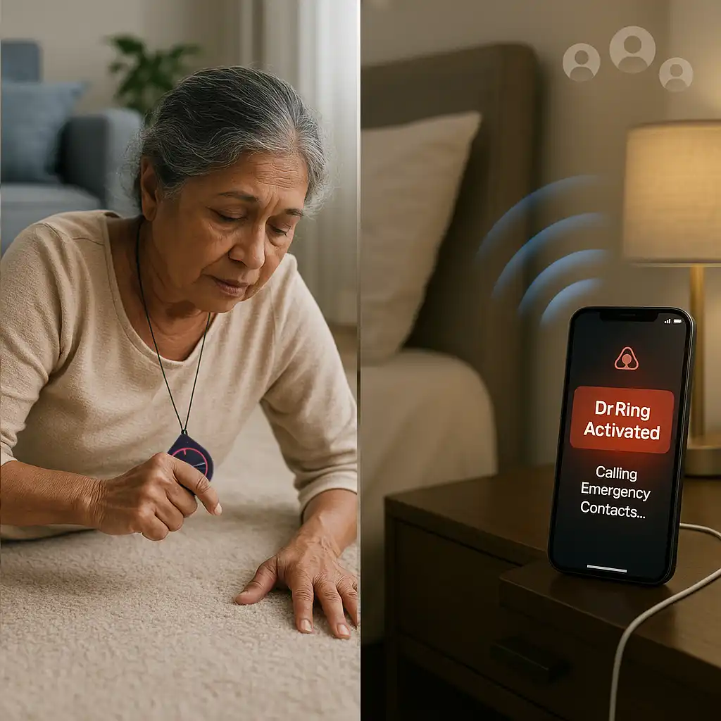 Just press DrRing in emergency